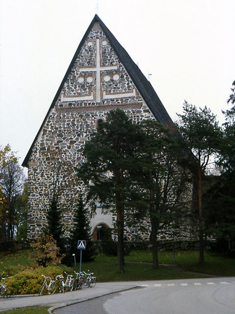 Lohjan kirkon länsipääty. Martti Jokinen 1989