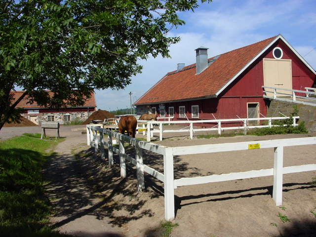 Tuomarinkylän kartanon talli ja hevosaitausta. Saara Vilhunen 2007
