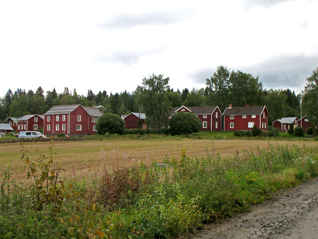 Vöyrin kirkon ympäristön asutusta Rökiön Nygårdsbackenilla. Maria Kurtén 2007