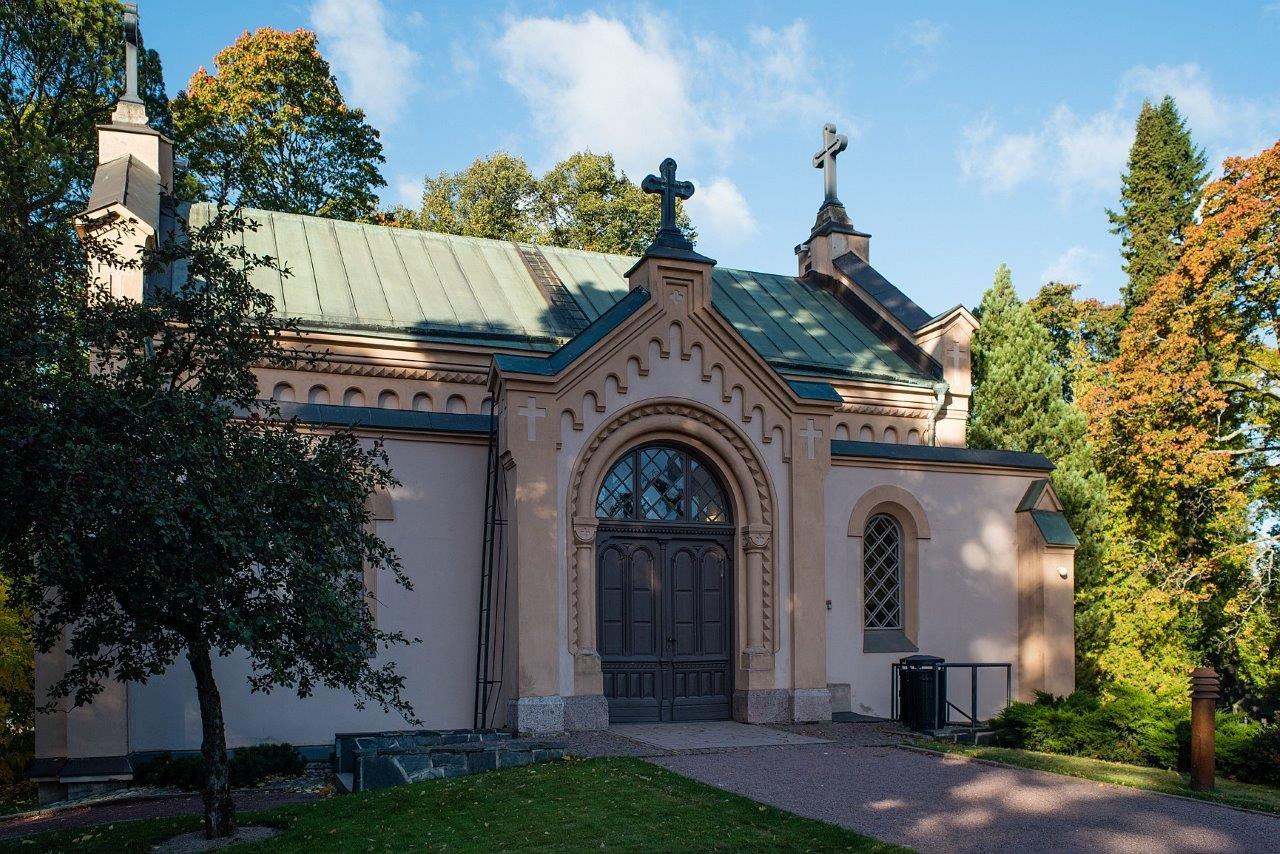 Lapinlahden hautausmaan 1872 valmistunut kappeli. Wiki Loves Monuments, CC BY-SA 4.0 Sami Väätänen 2018