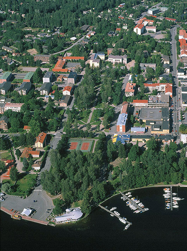 Heinolan perspektiivi päätteenään seminaarialue. Hannu Vallas 1997
