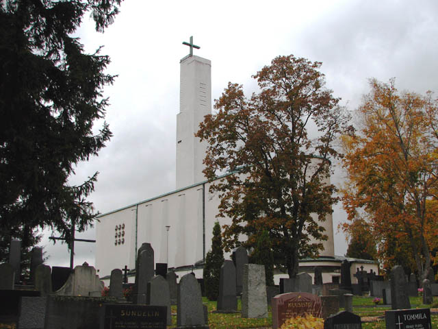 Nakkilan kirkko ja hautausmaata. Timo-Pekka Heima 2007